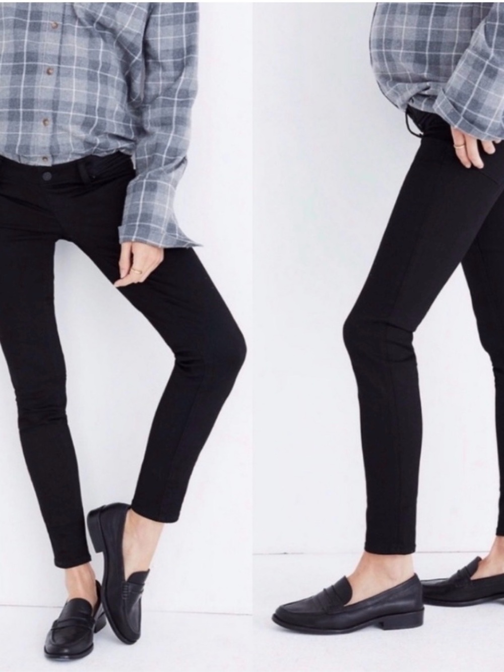 NWT Madewell Maternity Skinny Jeans Black Sz 31